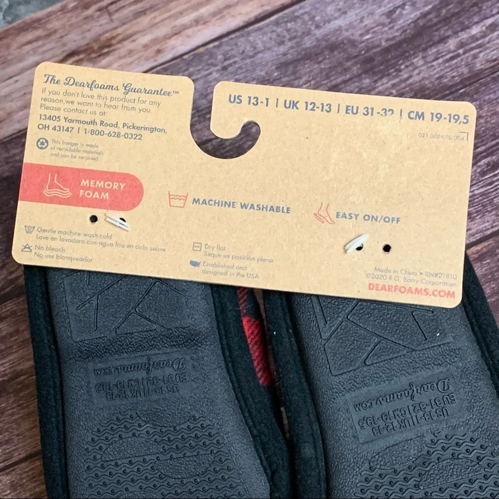 Dear Foams Lil Bear Buffalo Check Clog Slipper - Picture 6 of 7